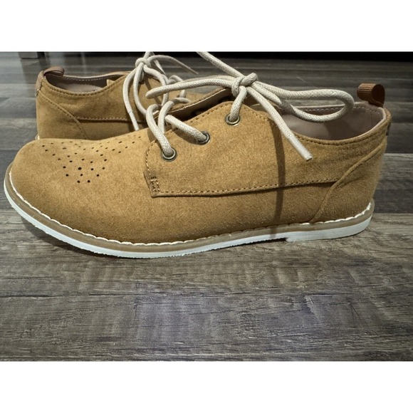 Crazy‎ 8 Boys Dress Shoes Size 1 Brown Toddler Kids Faux Leather - Picture 5 of 11